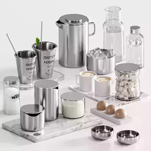 Dishes Tableware Set 06 3D model