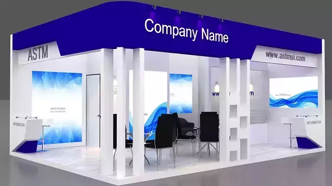 Exhibition 3D model Low-poly 3D model