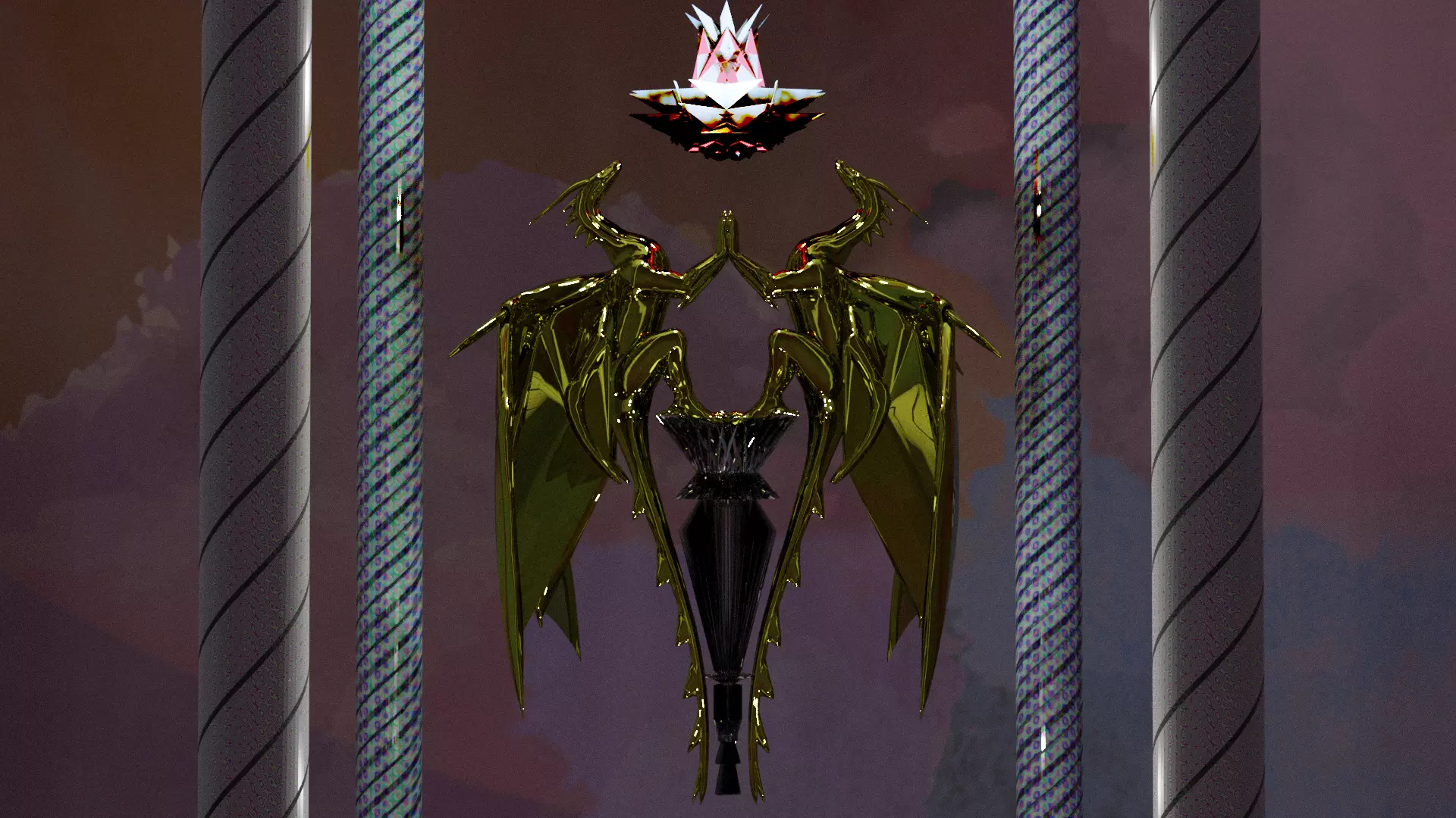 Golden Dragon art collection 3D model_0