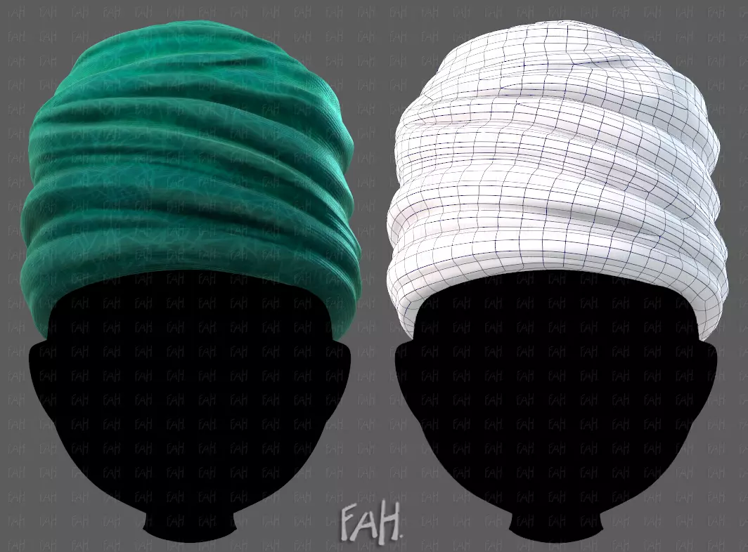 Cap V62 Low-poly 3D model_0