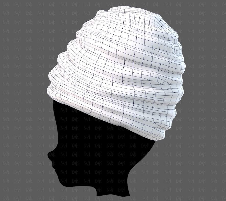 Cap V62 Low-poly 3D model_15