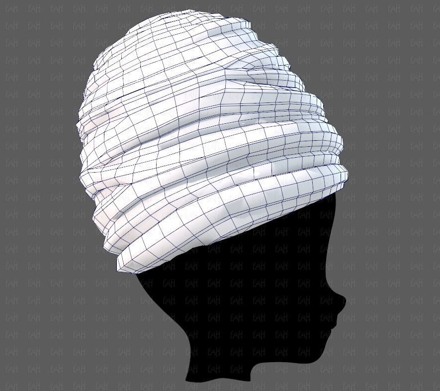 Cap V62 Low-poly 3D model_27