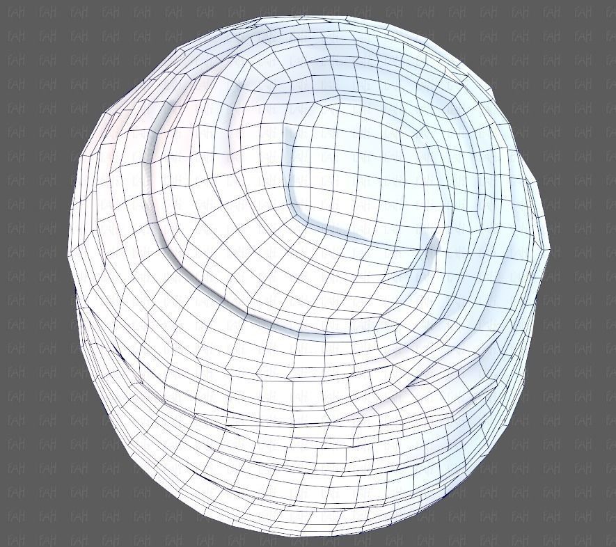 Cap V62 Low-poly 3D model_36