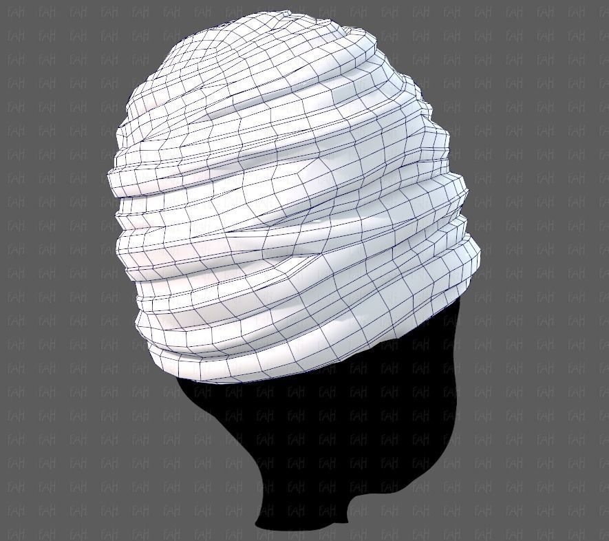 Cap V62 Low-poly 3D model_28
