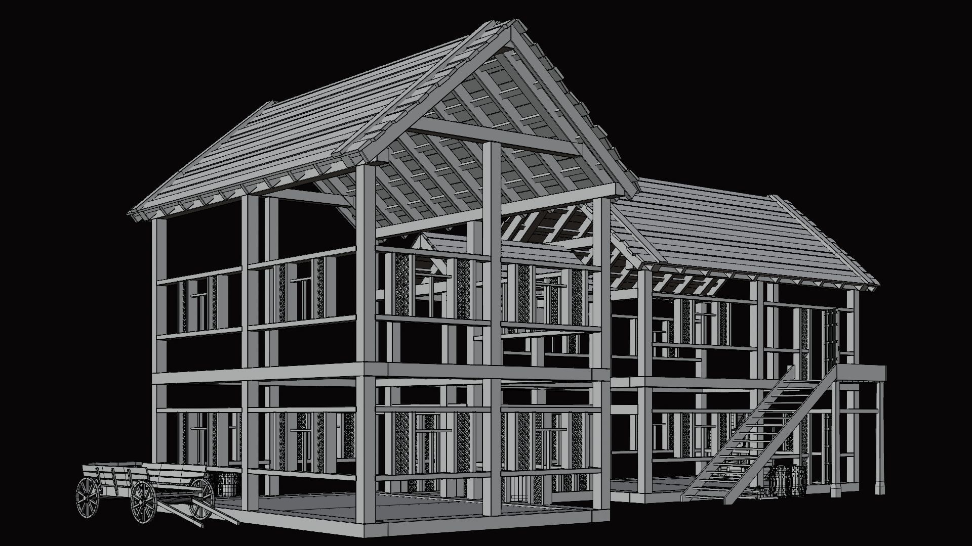 Medieval Village Pack  - 10 Assets - 4K Textures Game Ready Low-poly 3D model_35