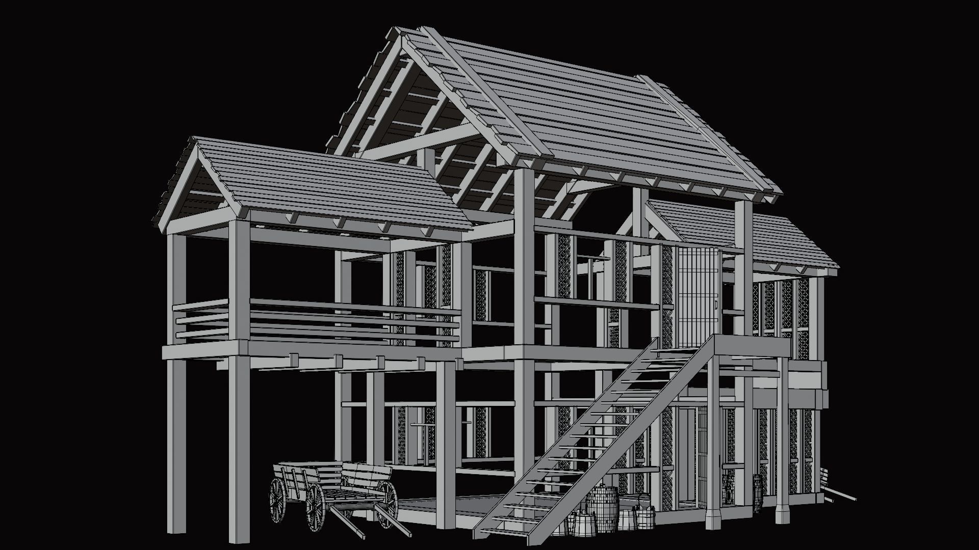 Medieval Village Pack  - 10 Assets - 4K Textures Game Ready Low-poly 3D model_50