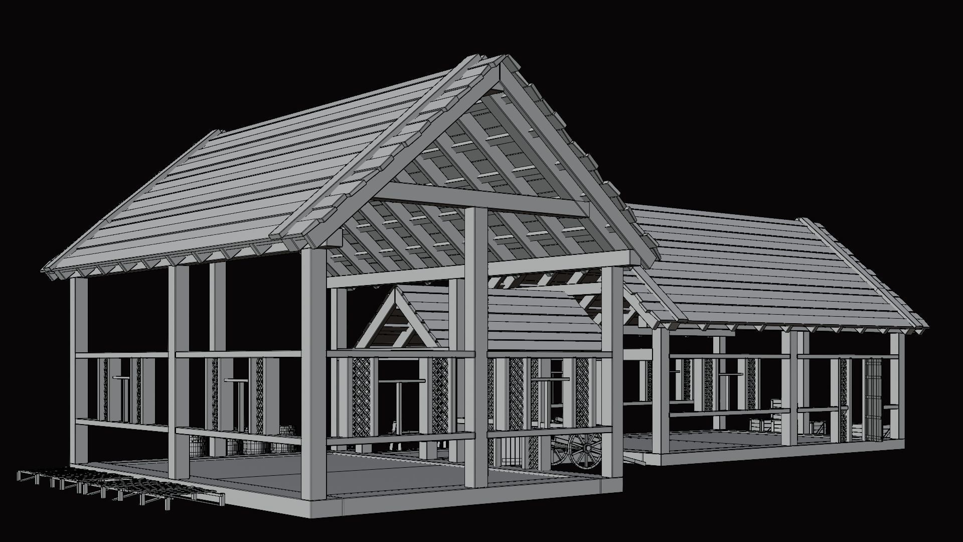 Medieval Village Pack  - 10 Assets - 4K Textures Game Ready Low-poly 3D model_25