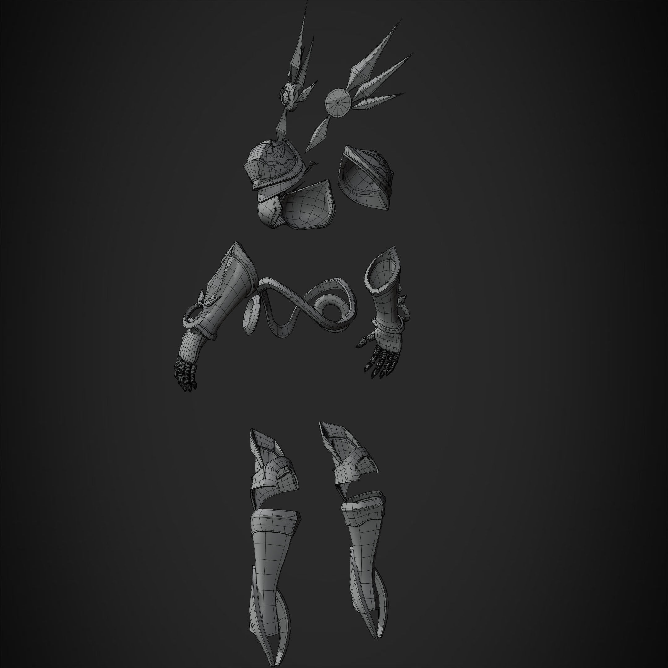 League of Legends Leona Armor for Cosplay 3D print model_16