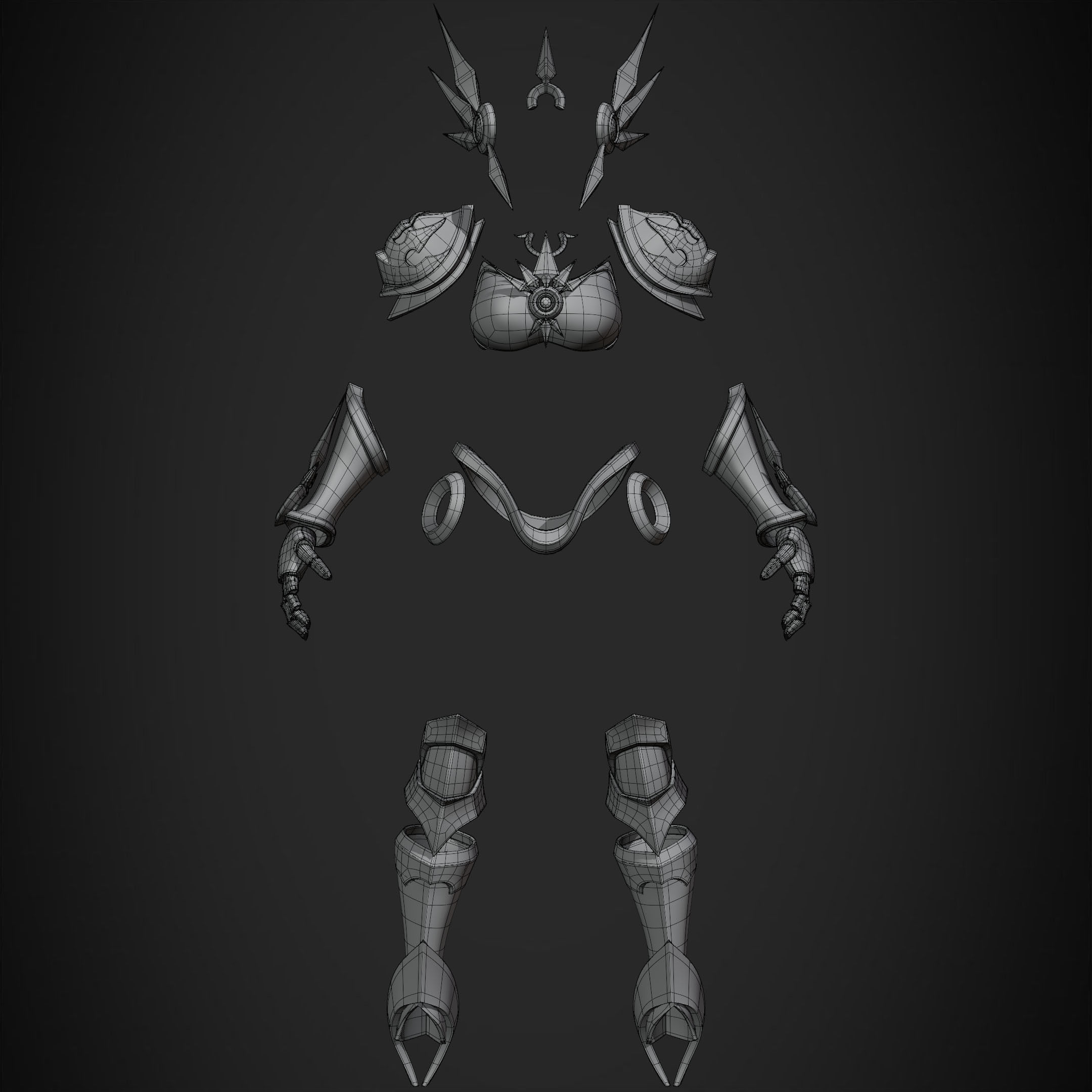 League of Legends Leona Armor for Cosplay 3D print model_10