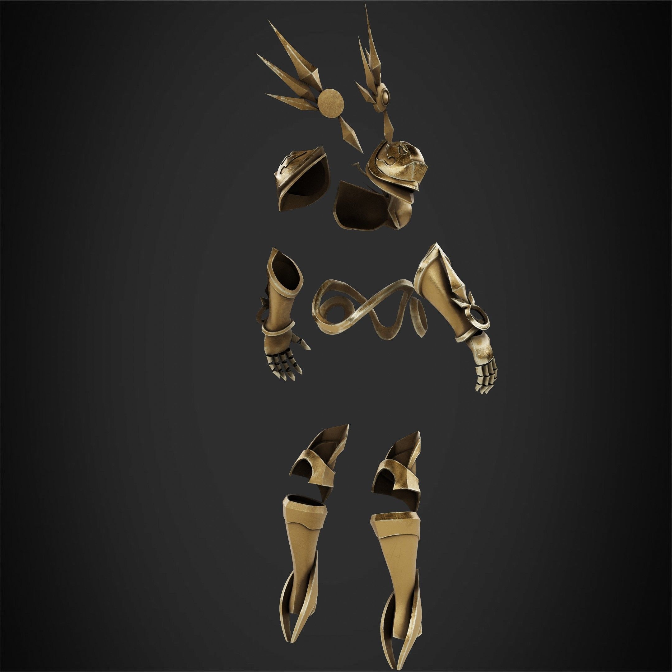 League of Legends Leona Armor for Cosplay 3D print model_7