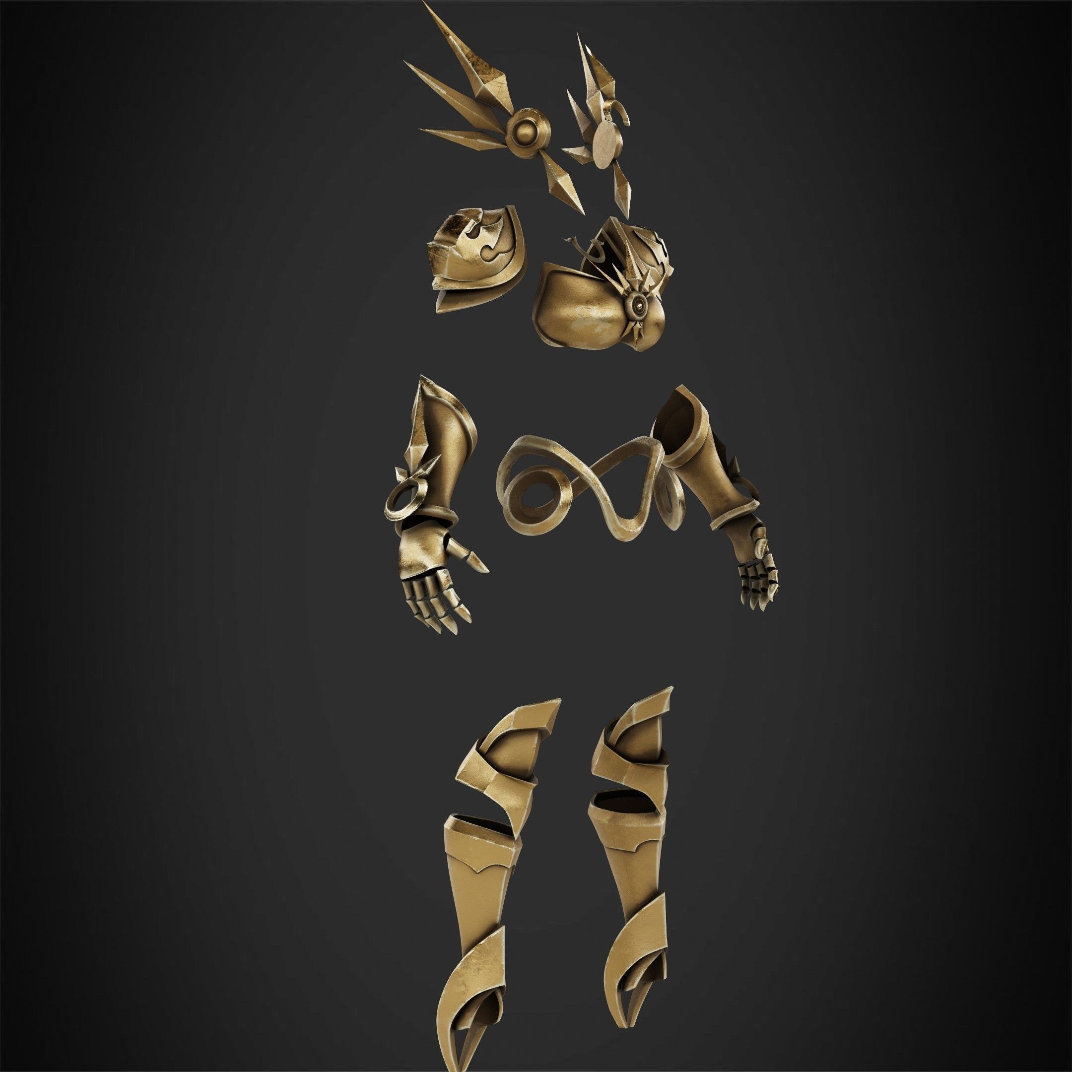 League of Legends Leona Armor for Cosplay 3D print model_9
