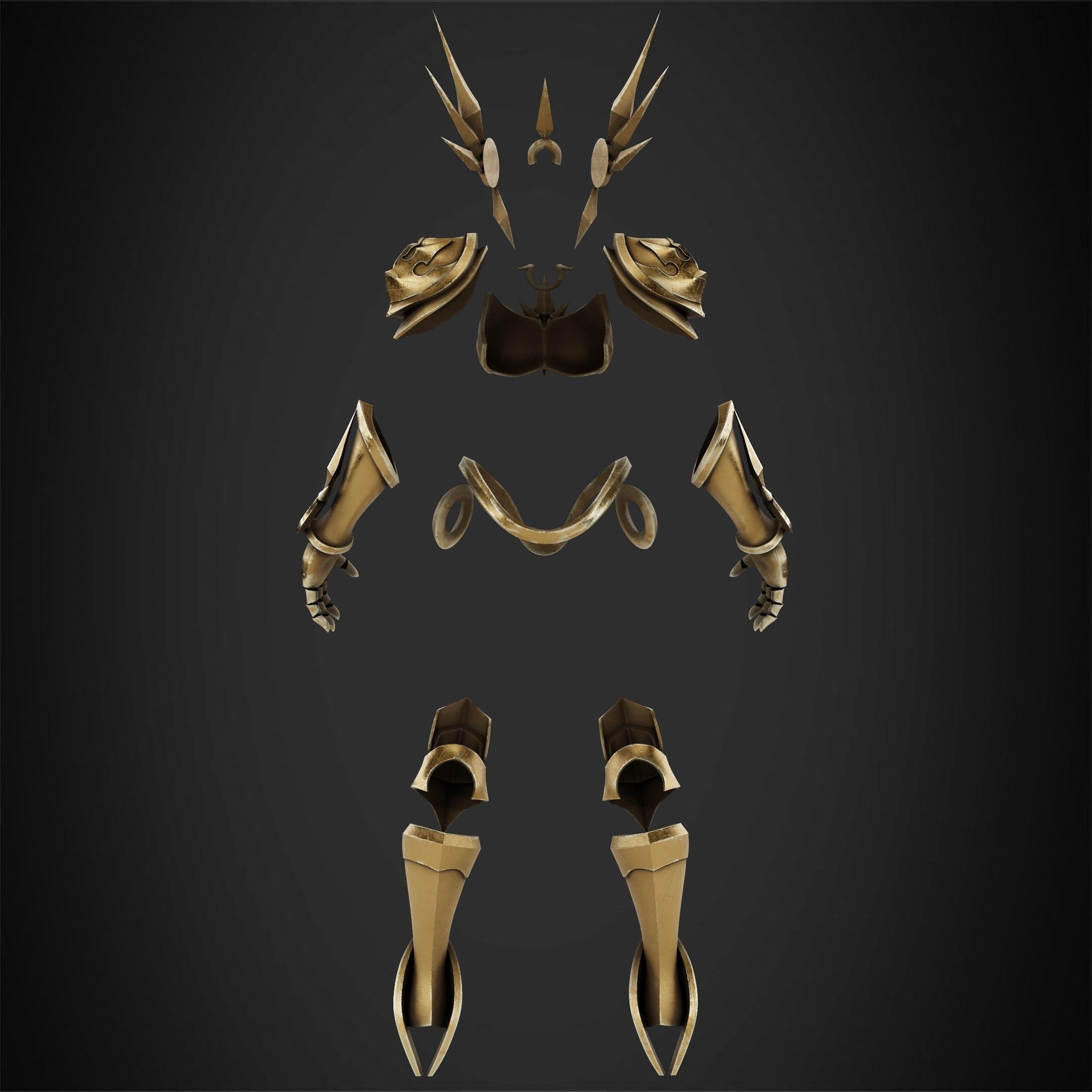 League of Legends Leona Armor for Cosplay 3D print model_6