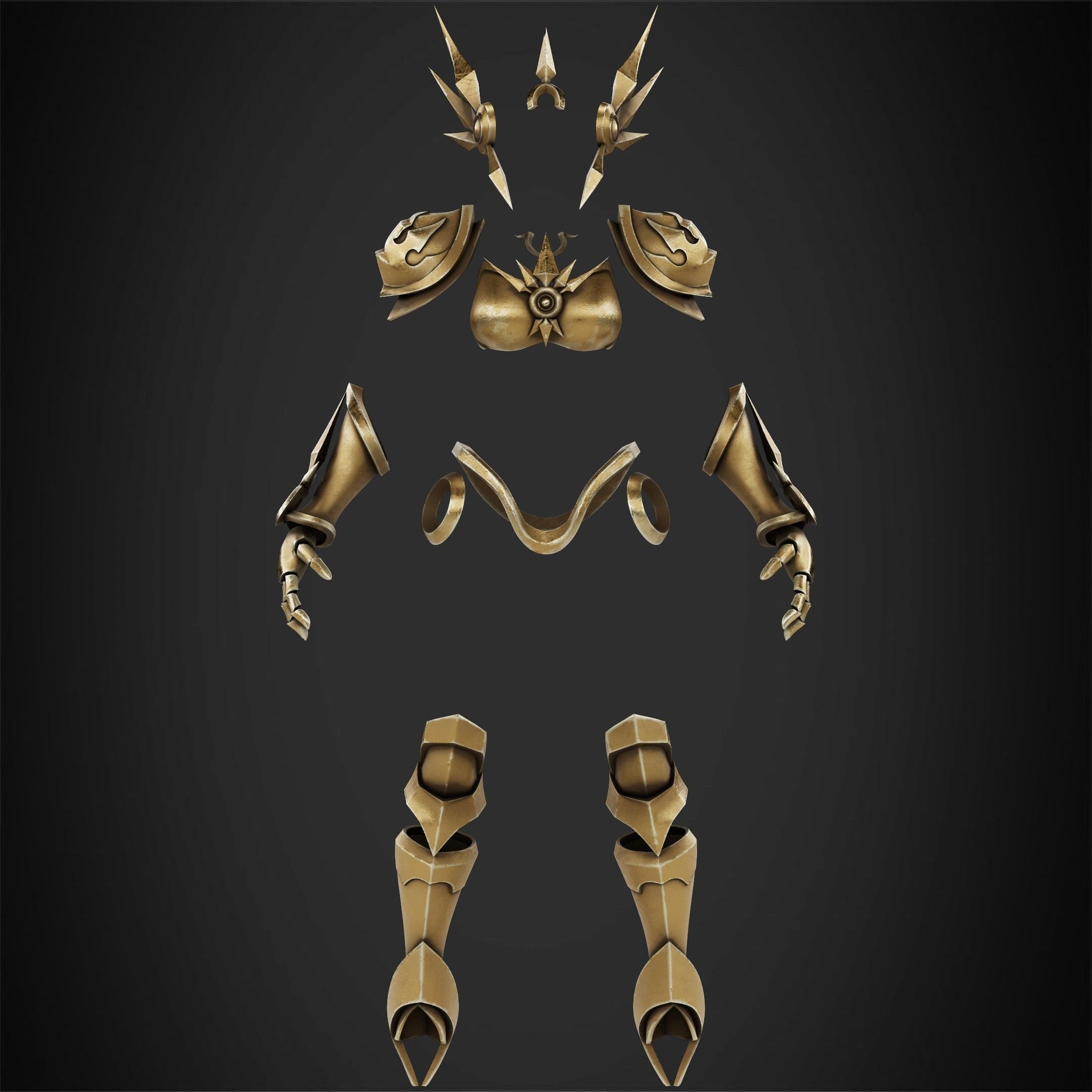 League of Legends Leona Armor for Cosplay 3D print model_2