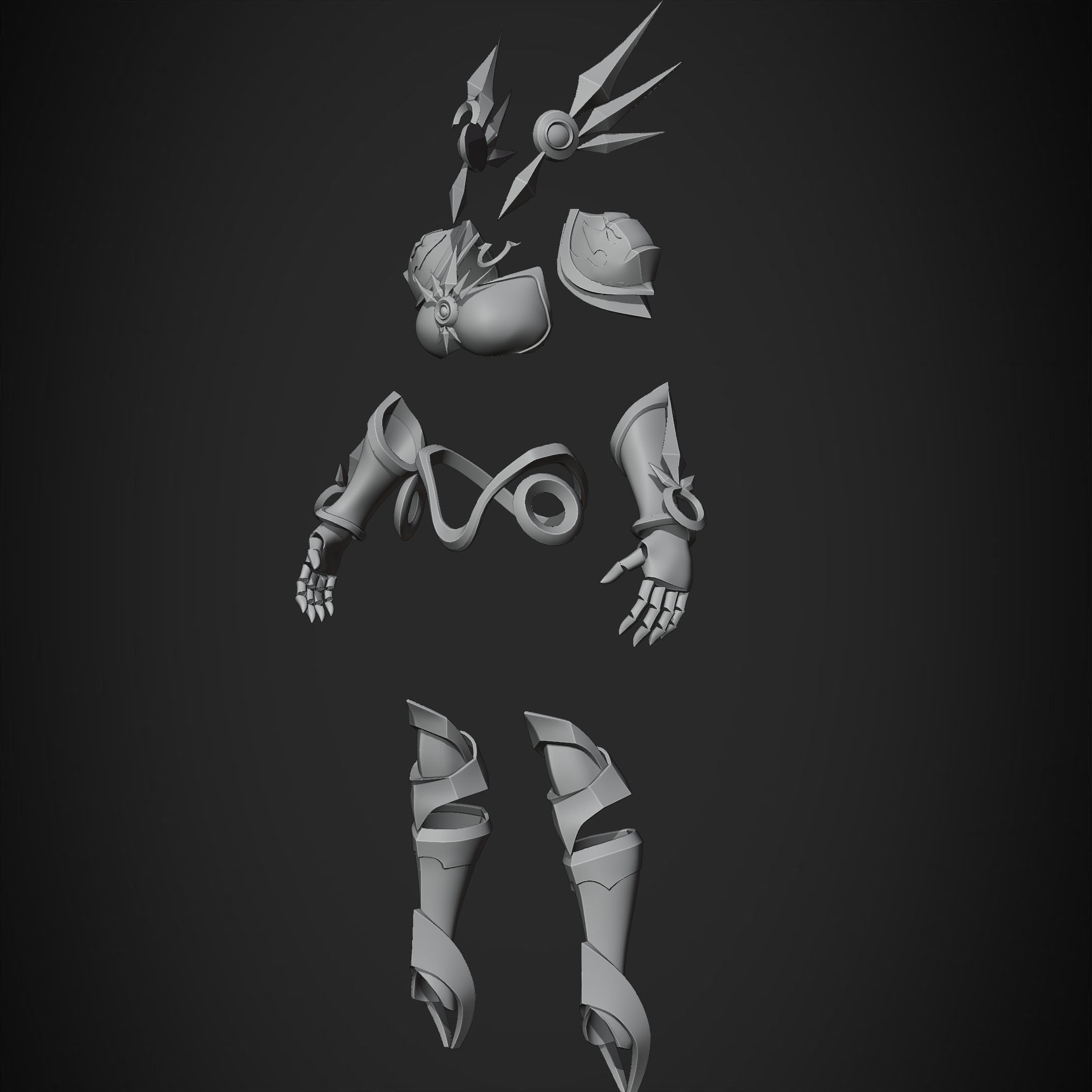 League of Legends Leona Armor for Cosplay 3D print model_13