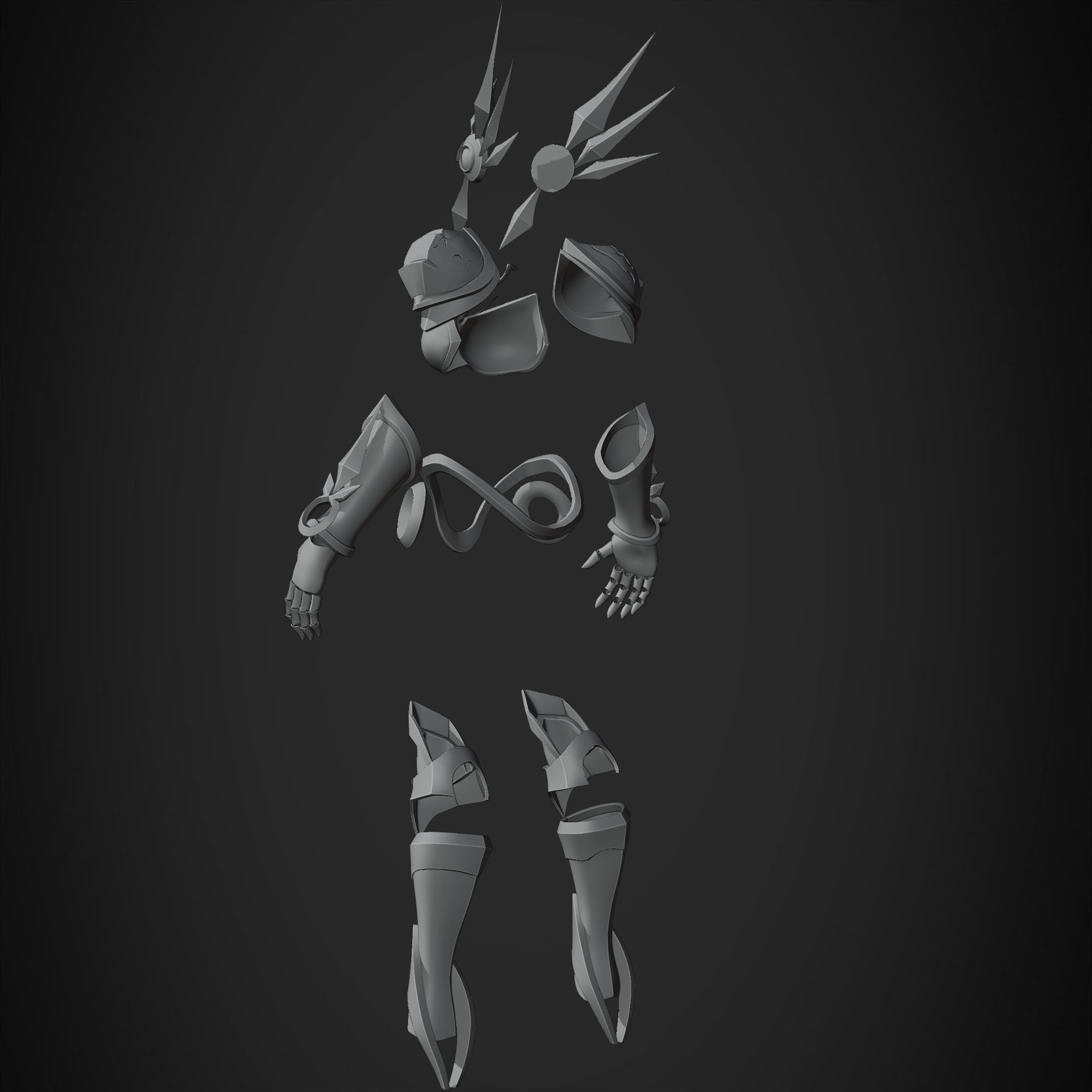 League of Legends Leona Armor for Cosplay 3D print model_17