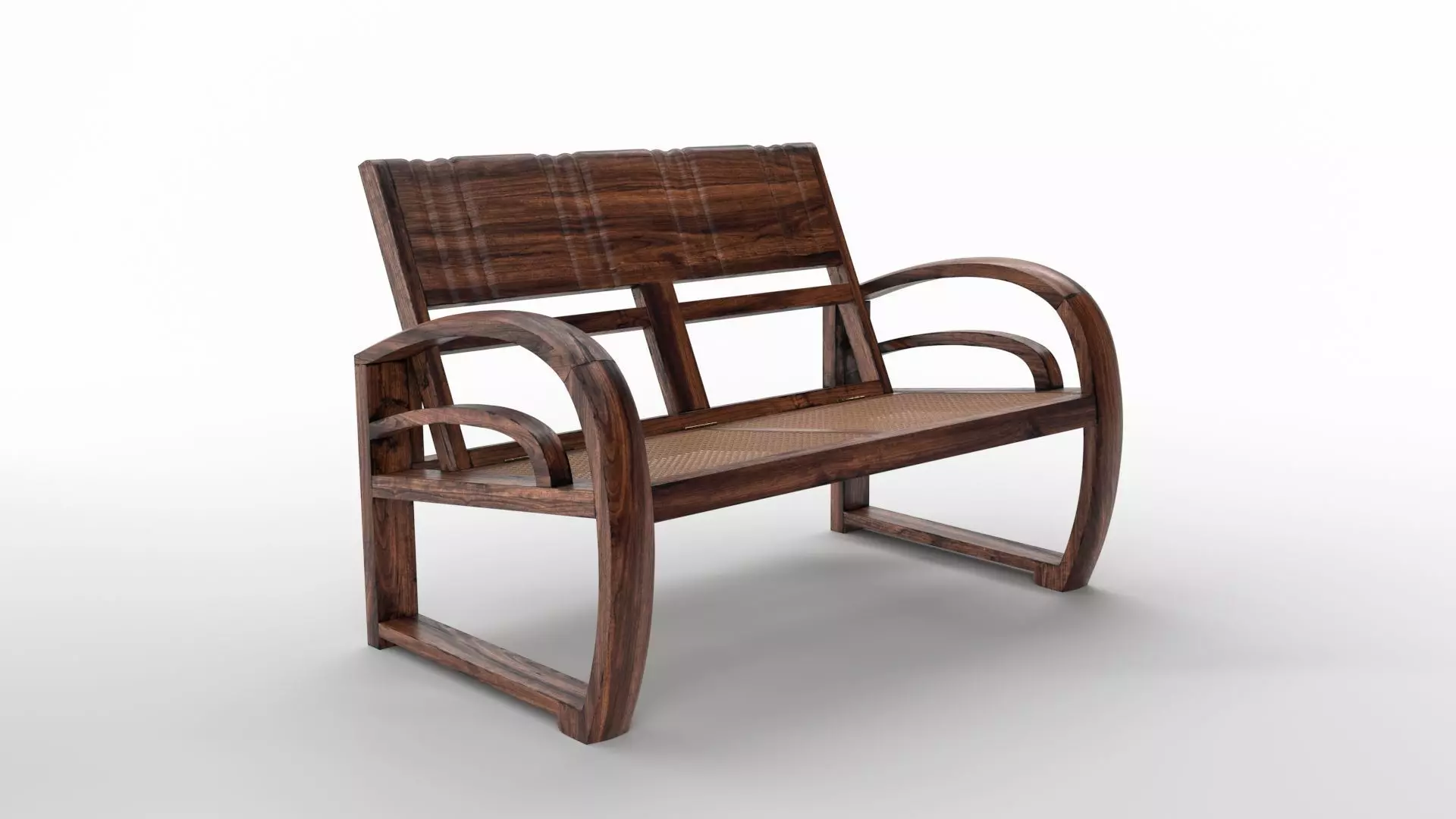 Maduran Teak Folding Settee 3D model