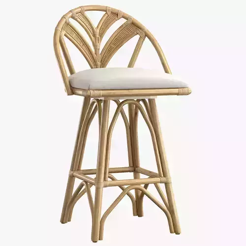 Lincoln brooks Tropicool Rattan Barstool  3D model