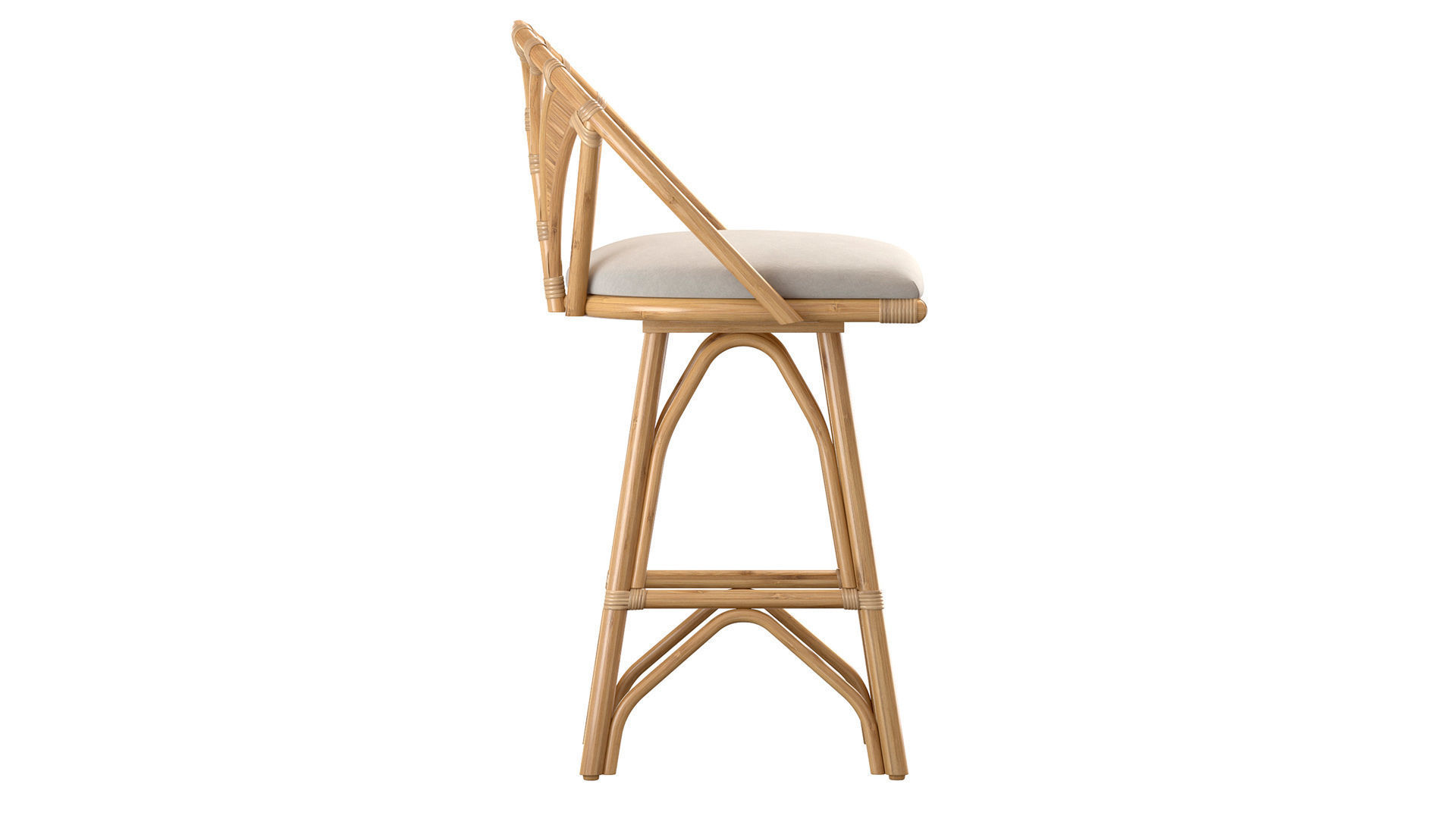 Lincoln brooks Tropicool Rattan Barstool  3D model_2