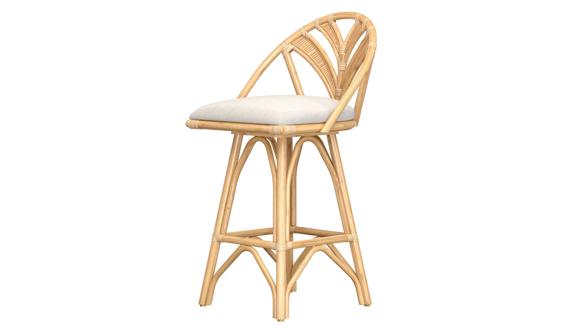 Lincoln brooks Tropicool Rattan Barstool  3D model_5