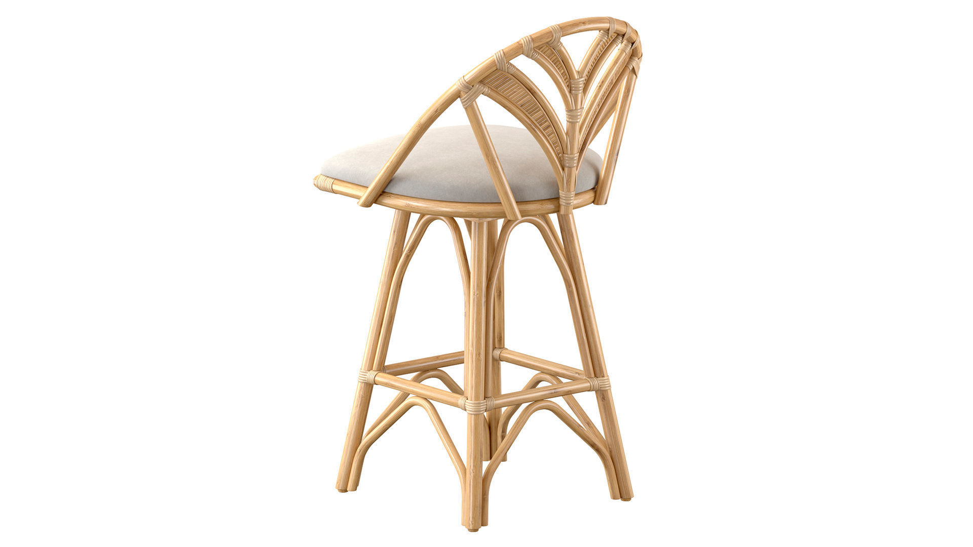 Lincoln brooks Tropicool Rattan Barstool  3D model_4