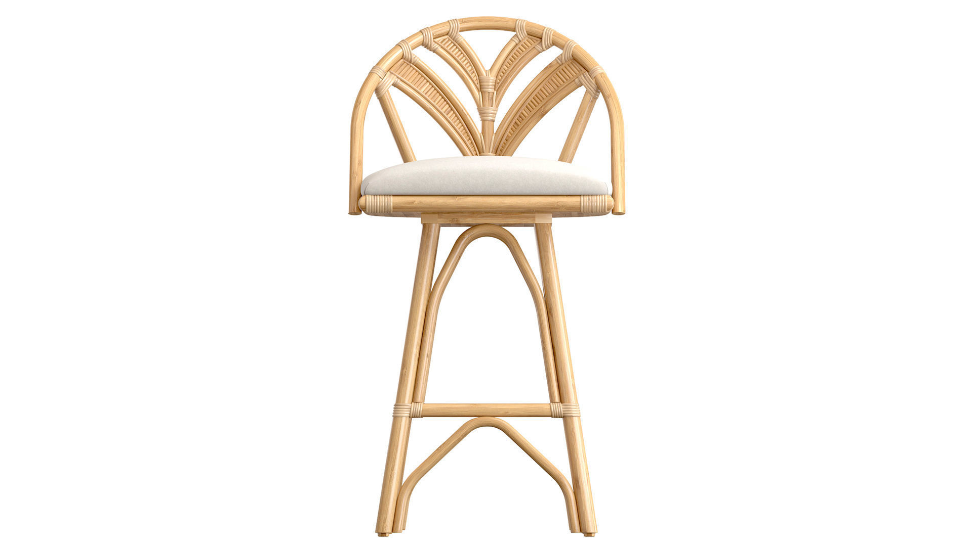 Lincoln brooks Tropicool Rattan Barstool  3D model_8