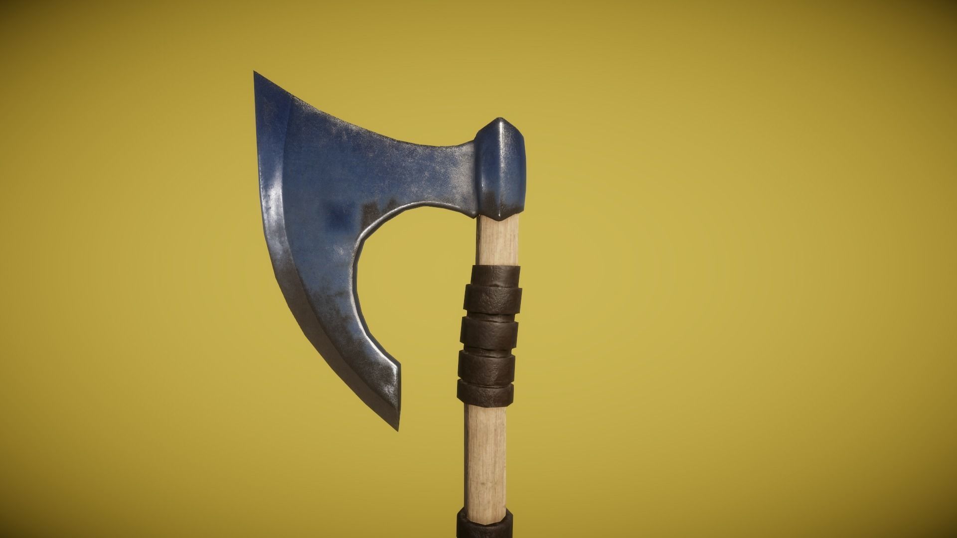 Real World - Medieval Axes Low-poly 3D model_16