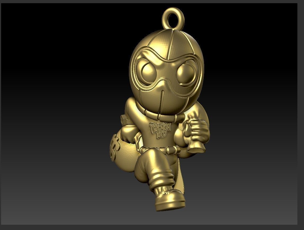 the big trench kid  3D print model_1