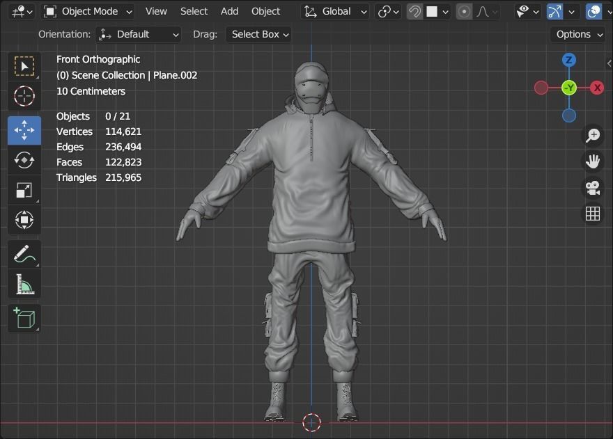 Scifi Character - Cyberpunk Nocturnal edge  Low-poly 3D model_17