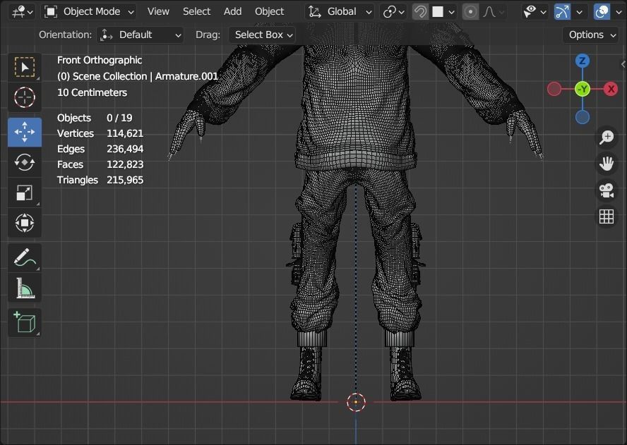 Scifi Character - Cyberpunk Nocturnal edge  Low-poly 3D model_20