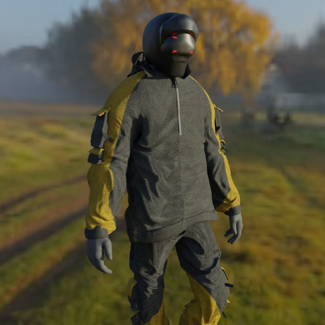 Scifi Character - Cyberpunk Nocturnal edge  Low-poly 3D model_12