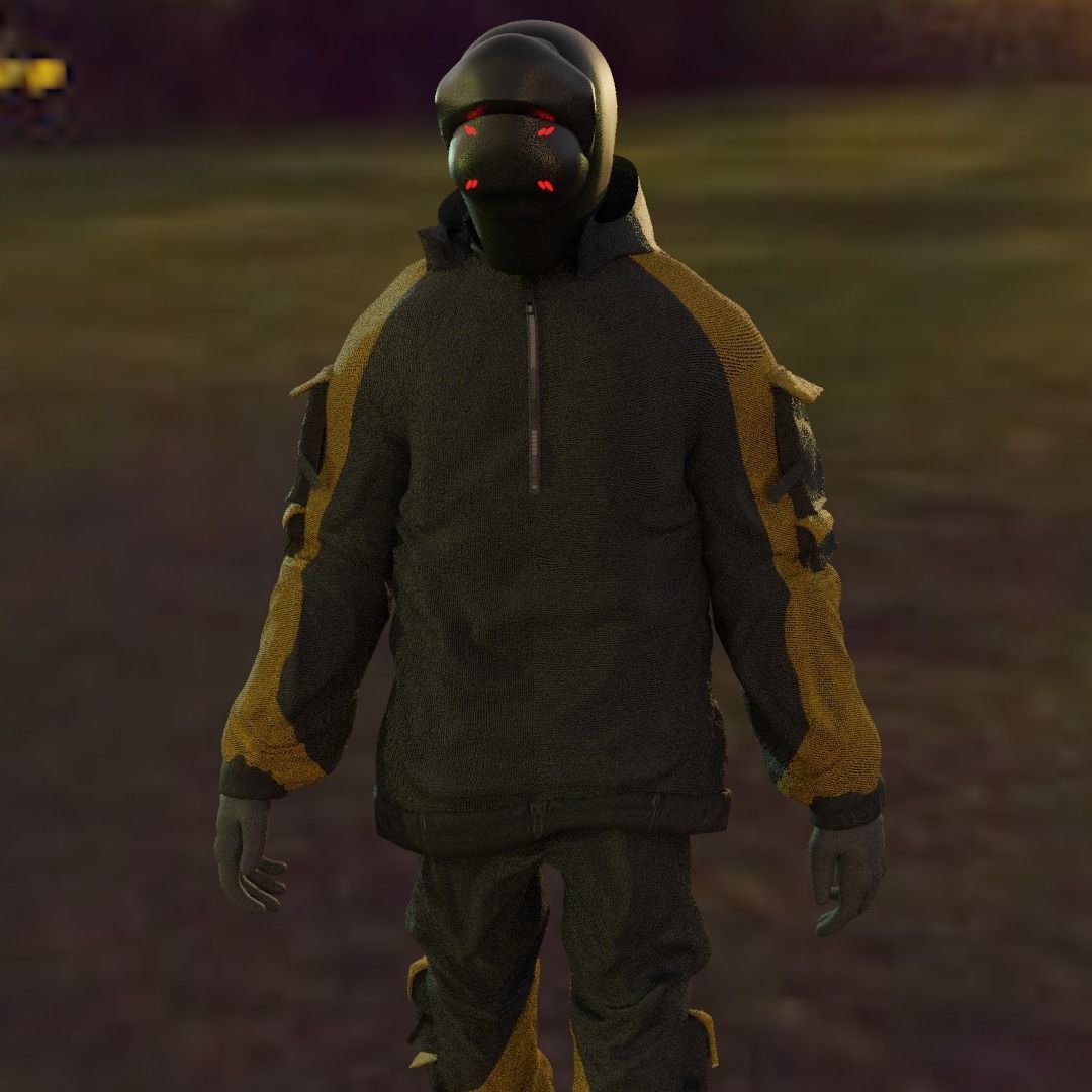 Scifi Character - Cyberpunk Nocturnal edge  Low-poly 3D model_14