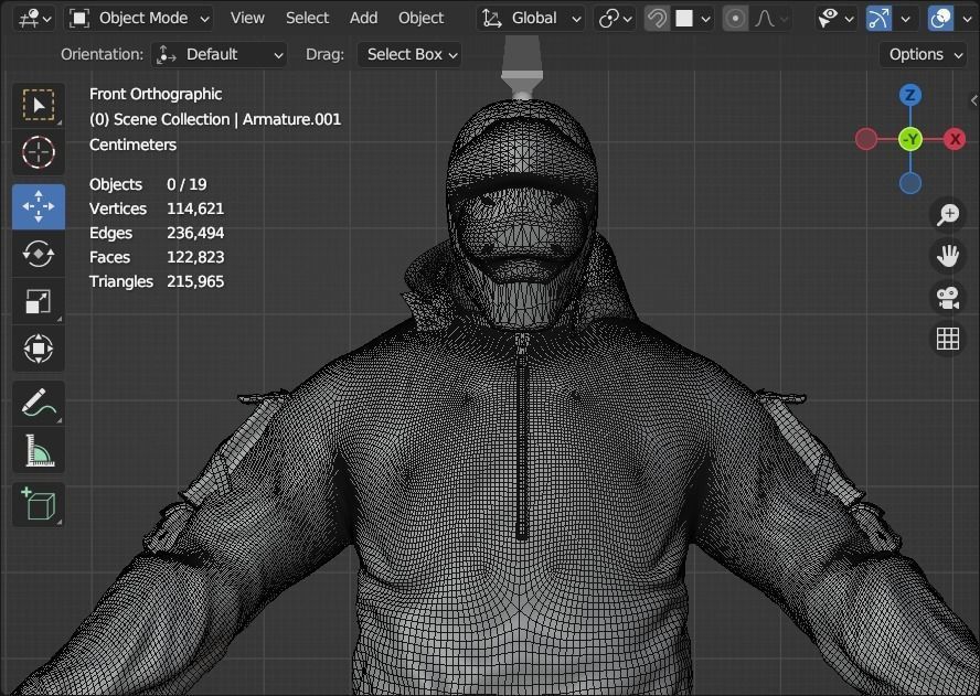 Scifi Character - Cyberpunk Nocturnal edge  Low-poly 3D model_19