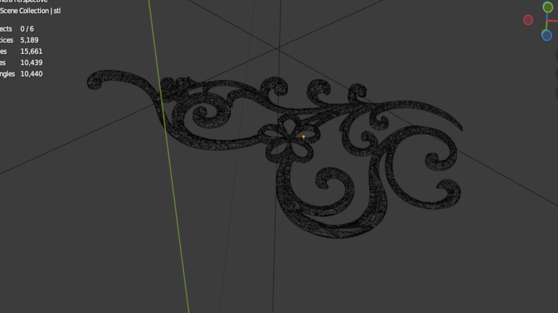 Classic decor ornament 311 3D model_7