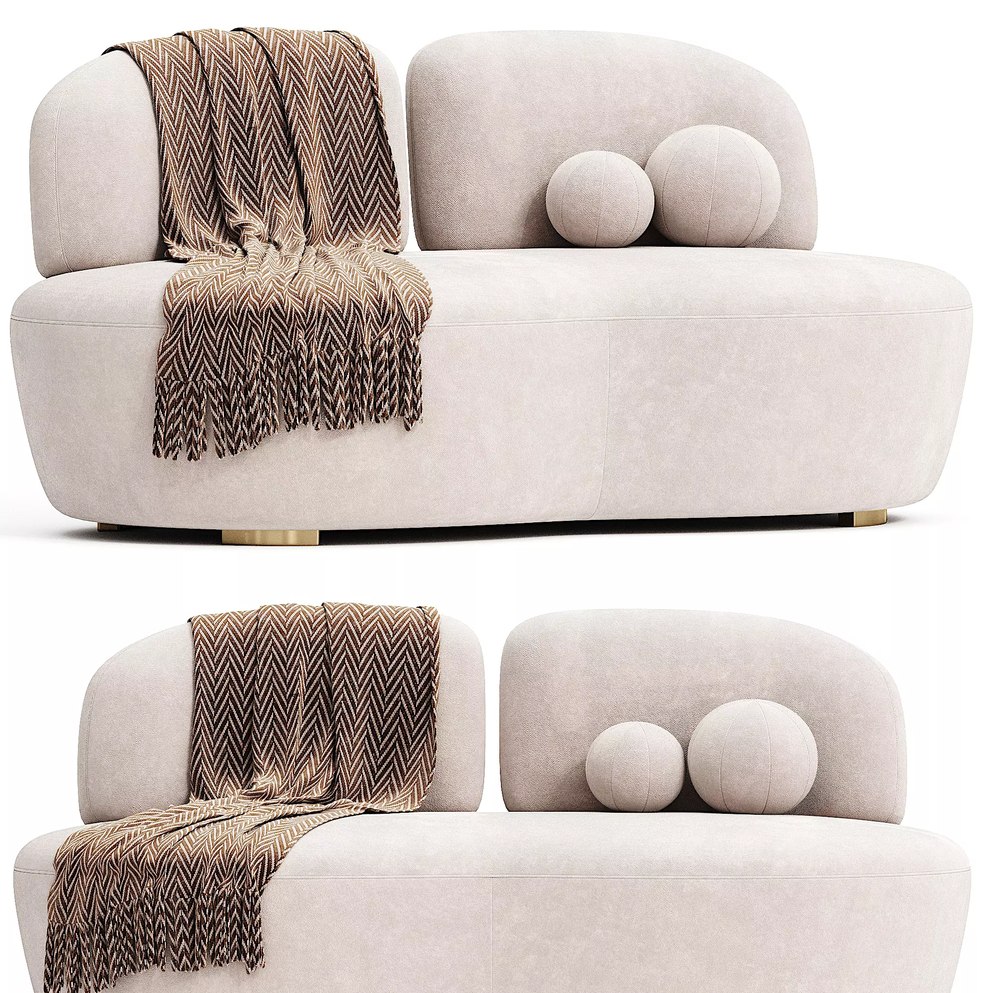 TWIN MOON  Sofa By Missana design 3d model 3D model_0