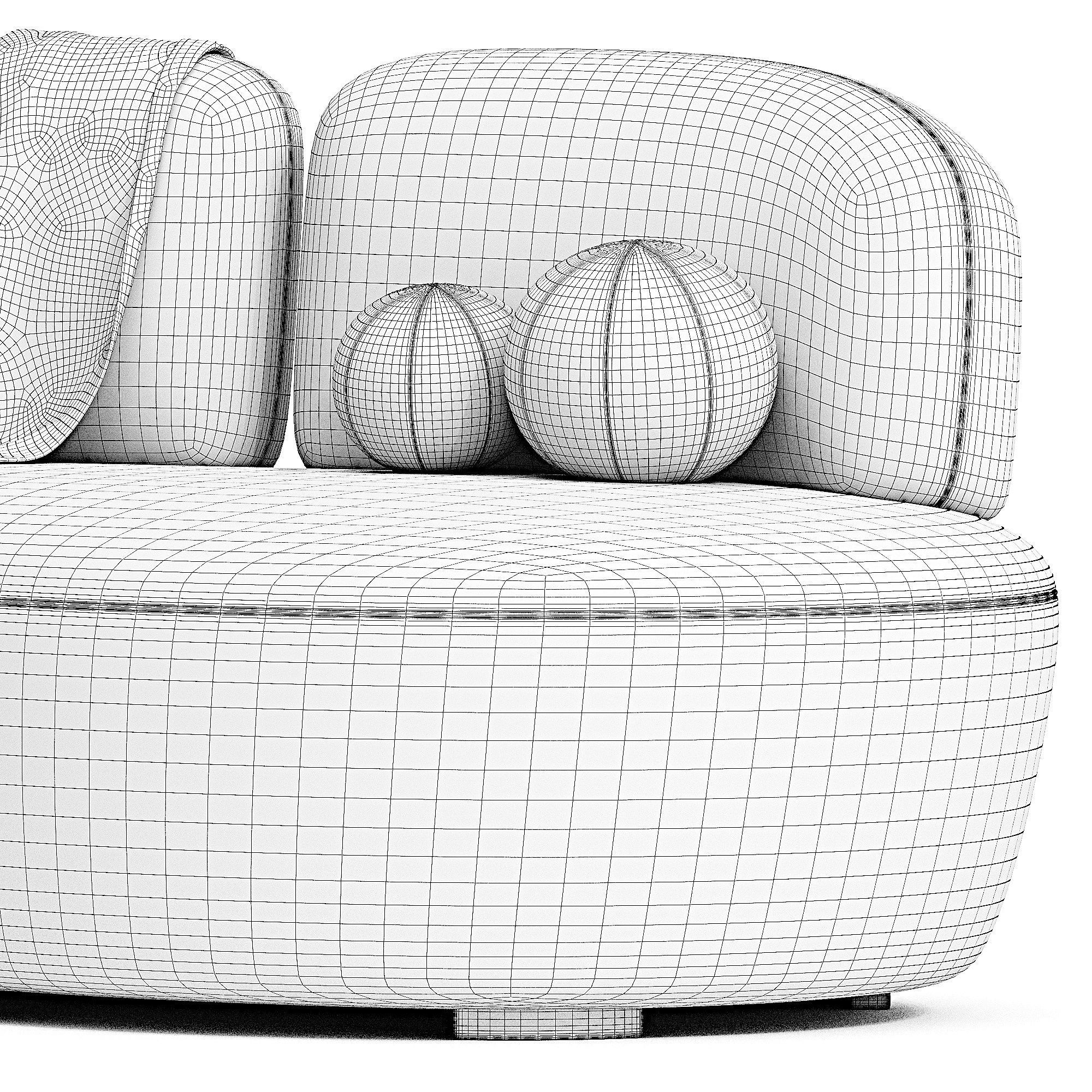 TWIN MOON  Sofa By Missana design 3d model 3D model_4