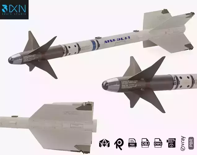 AIM-9X SIDEWINDER Missile 3D model