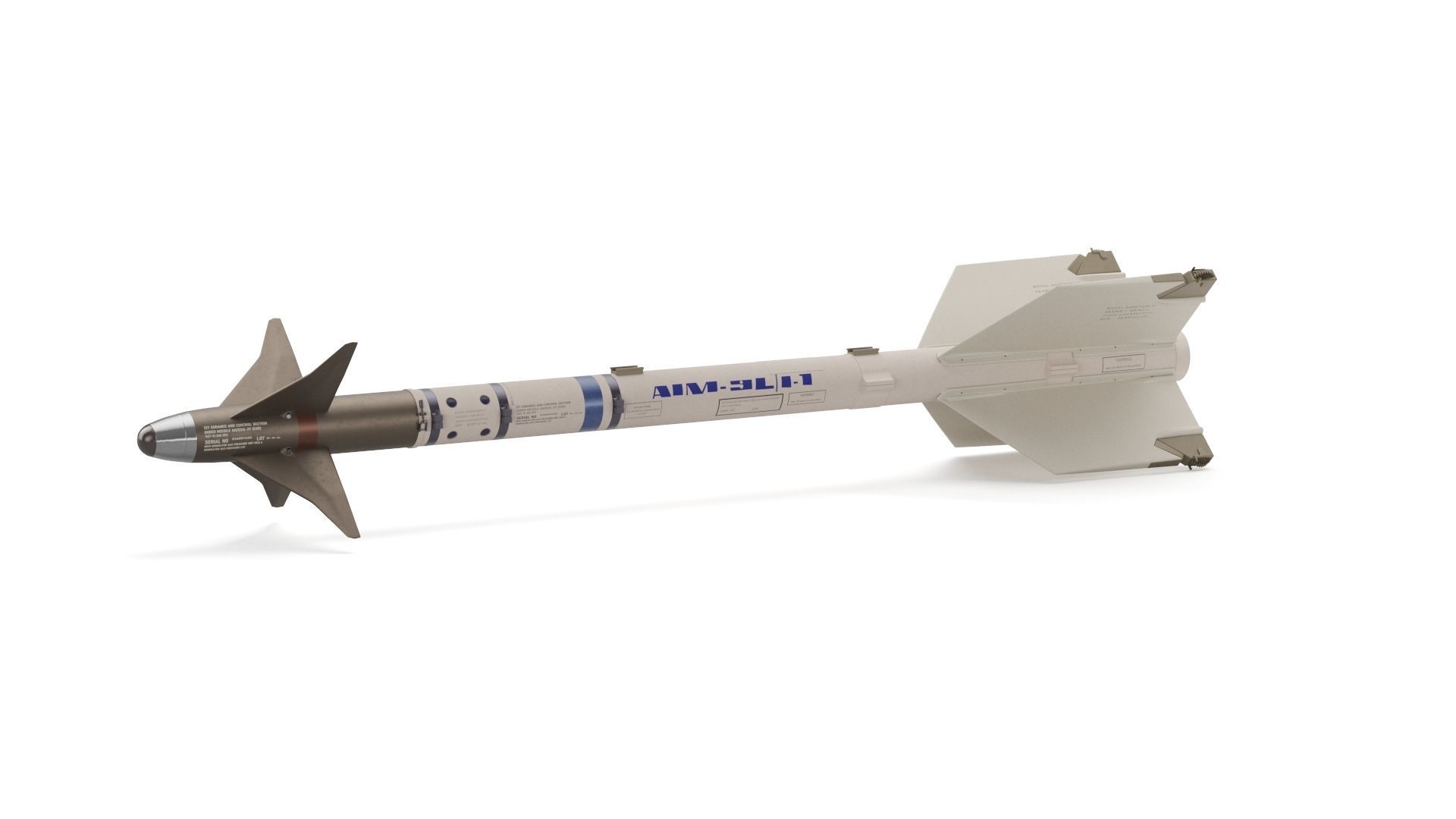 AIM-9X SIDEWINDER Missile 3D model_18