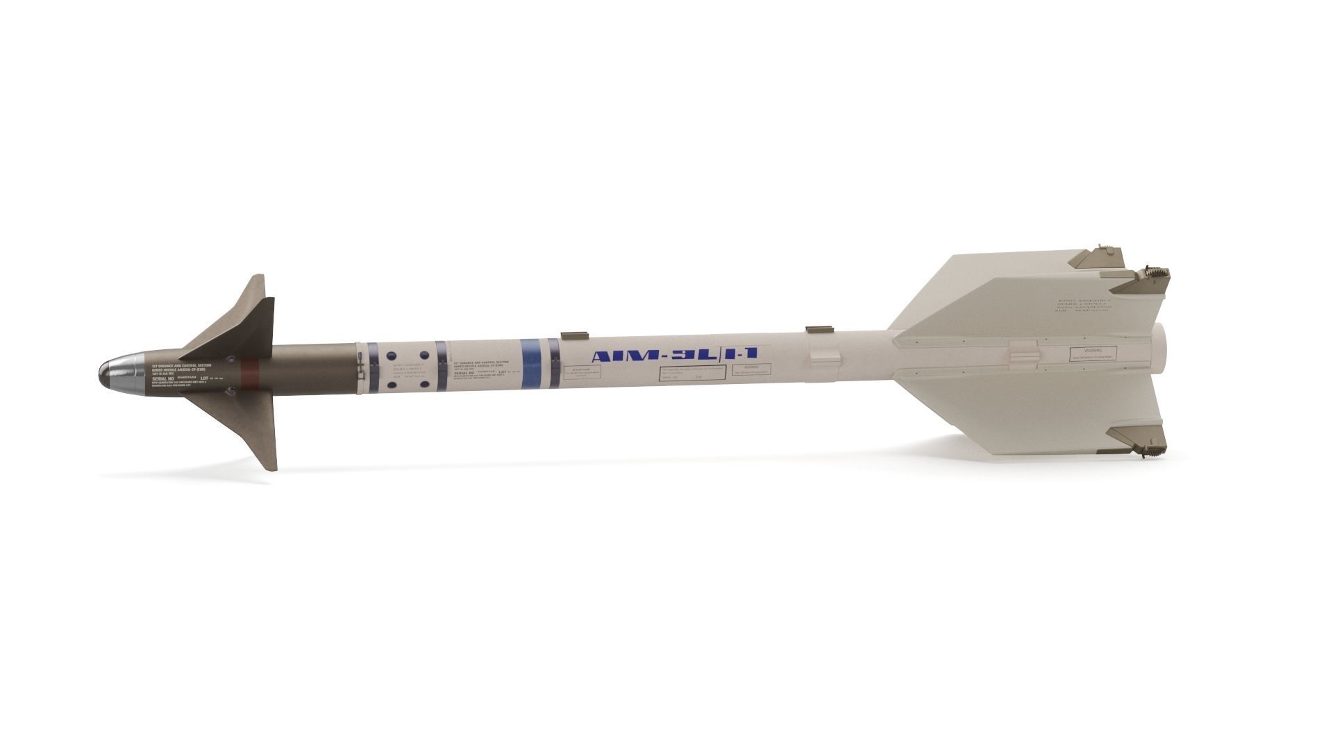 AIM-9X SIDEWINDER Missile 3D model_17