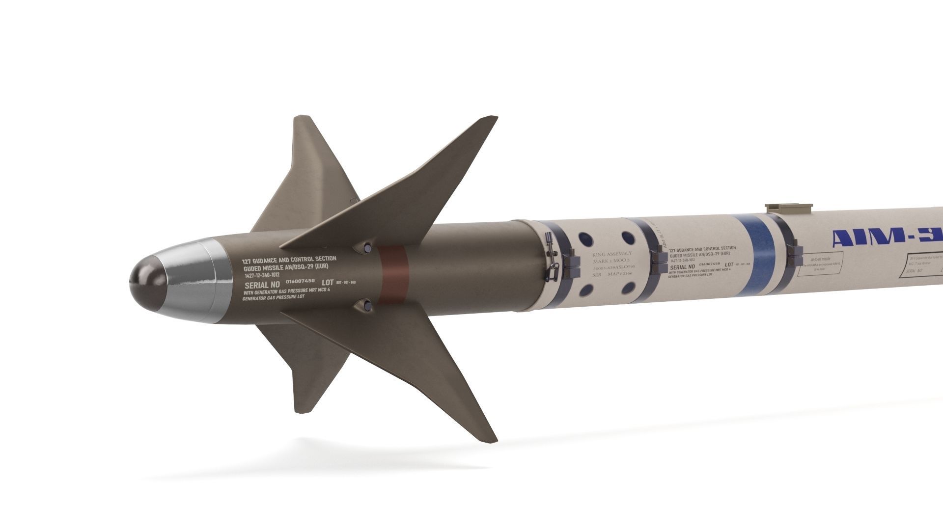 AIM-9X SIDEWINDER Missile 3D model_2