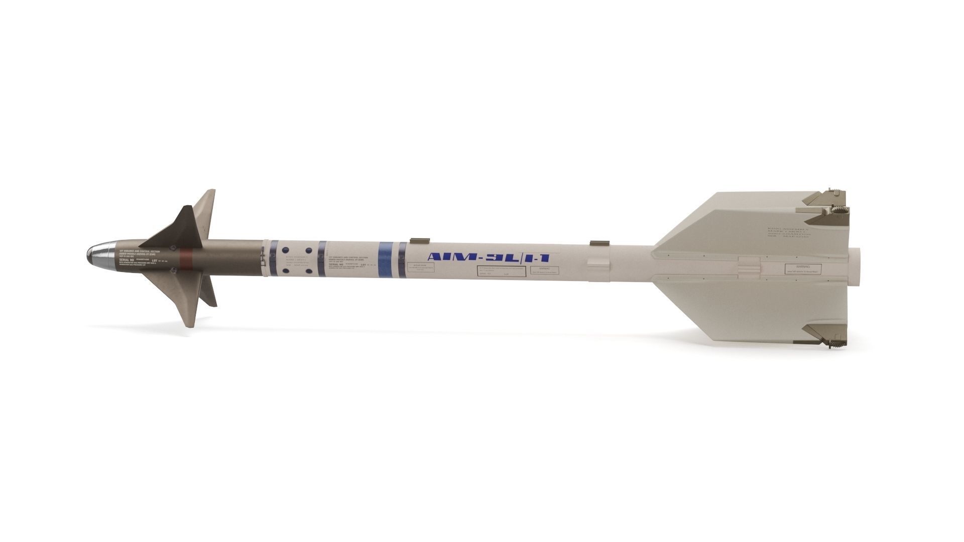 AIM-9X SIDEWINDER Missile 3D model_16