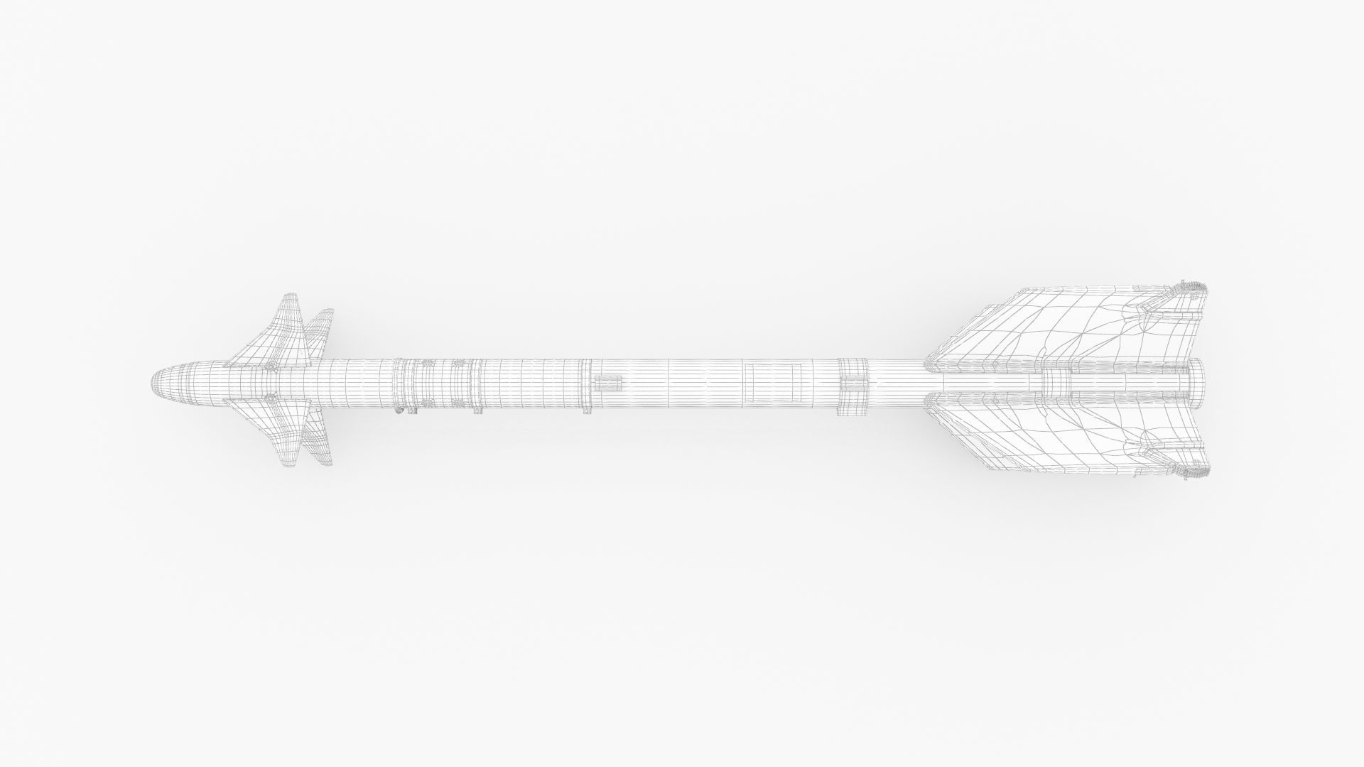 AIM-9X SIDEWINDER Missile 3D model_12