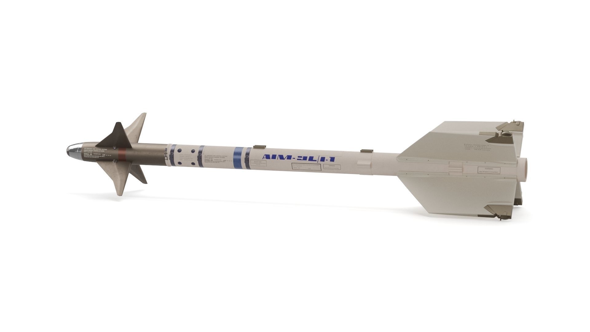 AIM-9X SIDEWINDER Missile 3D model_15