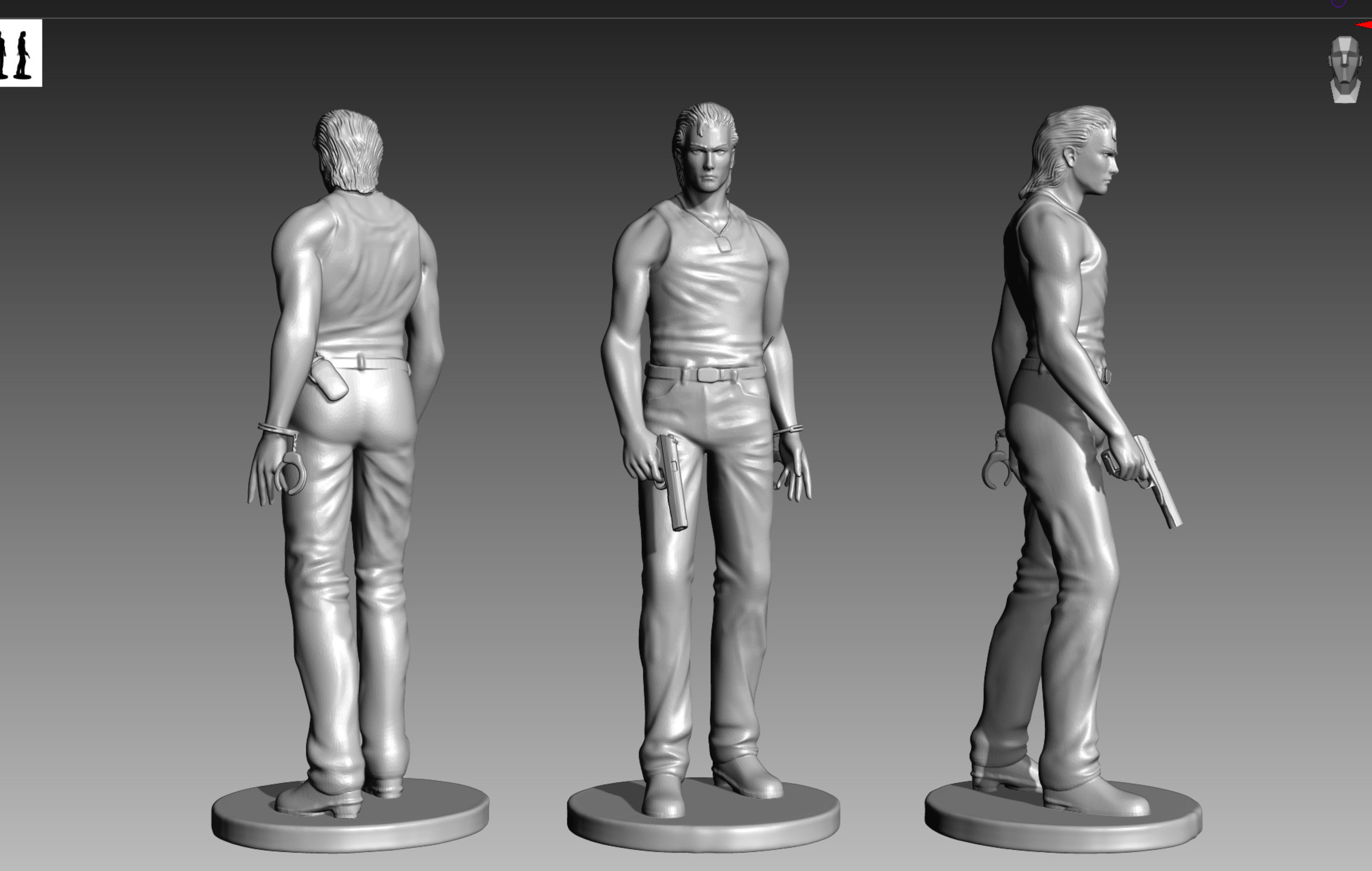 Billy Coen Resident Evil 0 OBJ and STL 3D print model_1