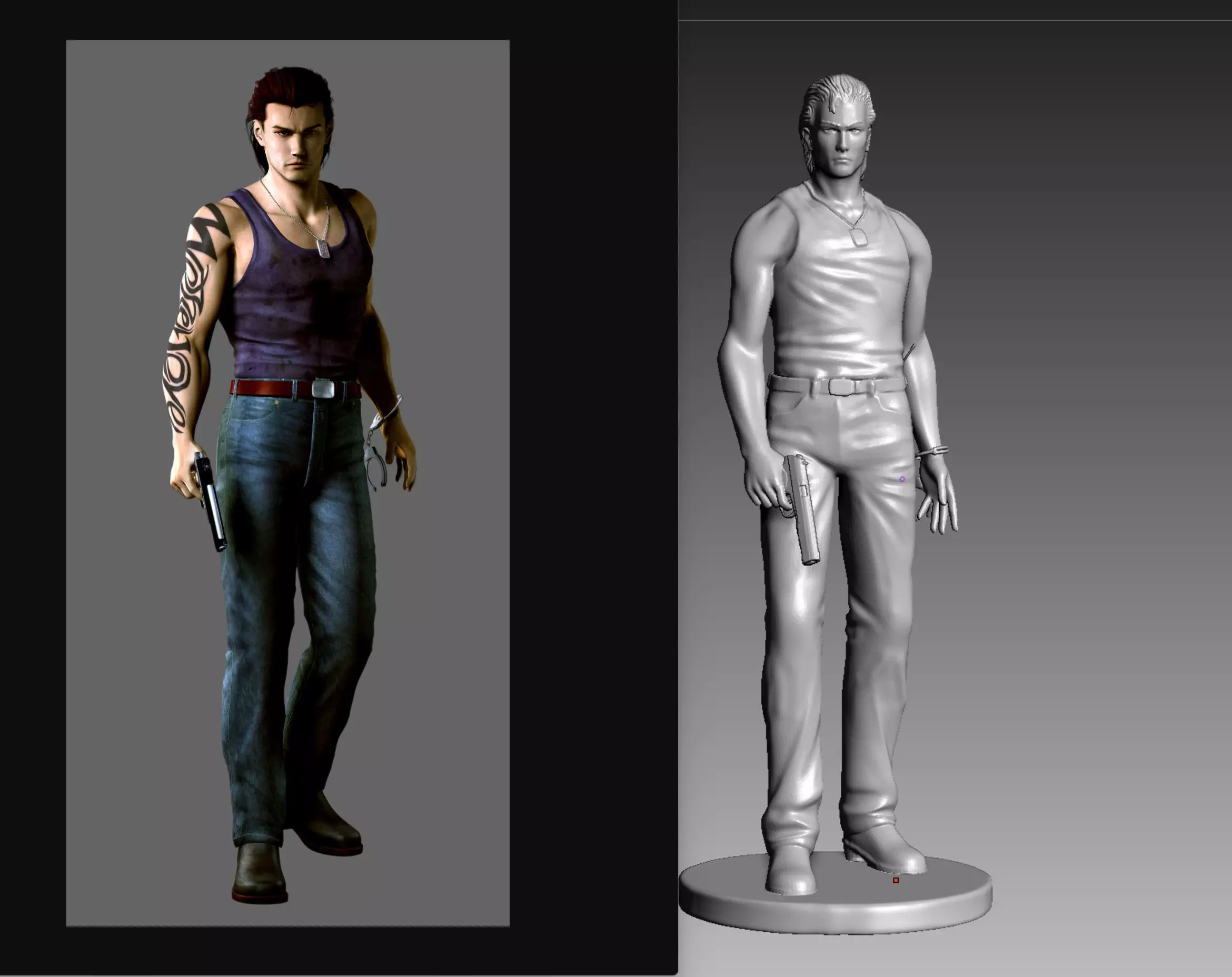 Billy Coen Resident Evil 0 OBJ and STL 3D print model_0