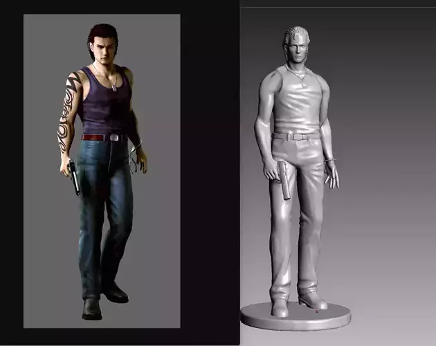 Billy Coen Resident Evil 0 OBJ and STL 3D print model