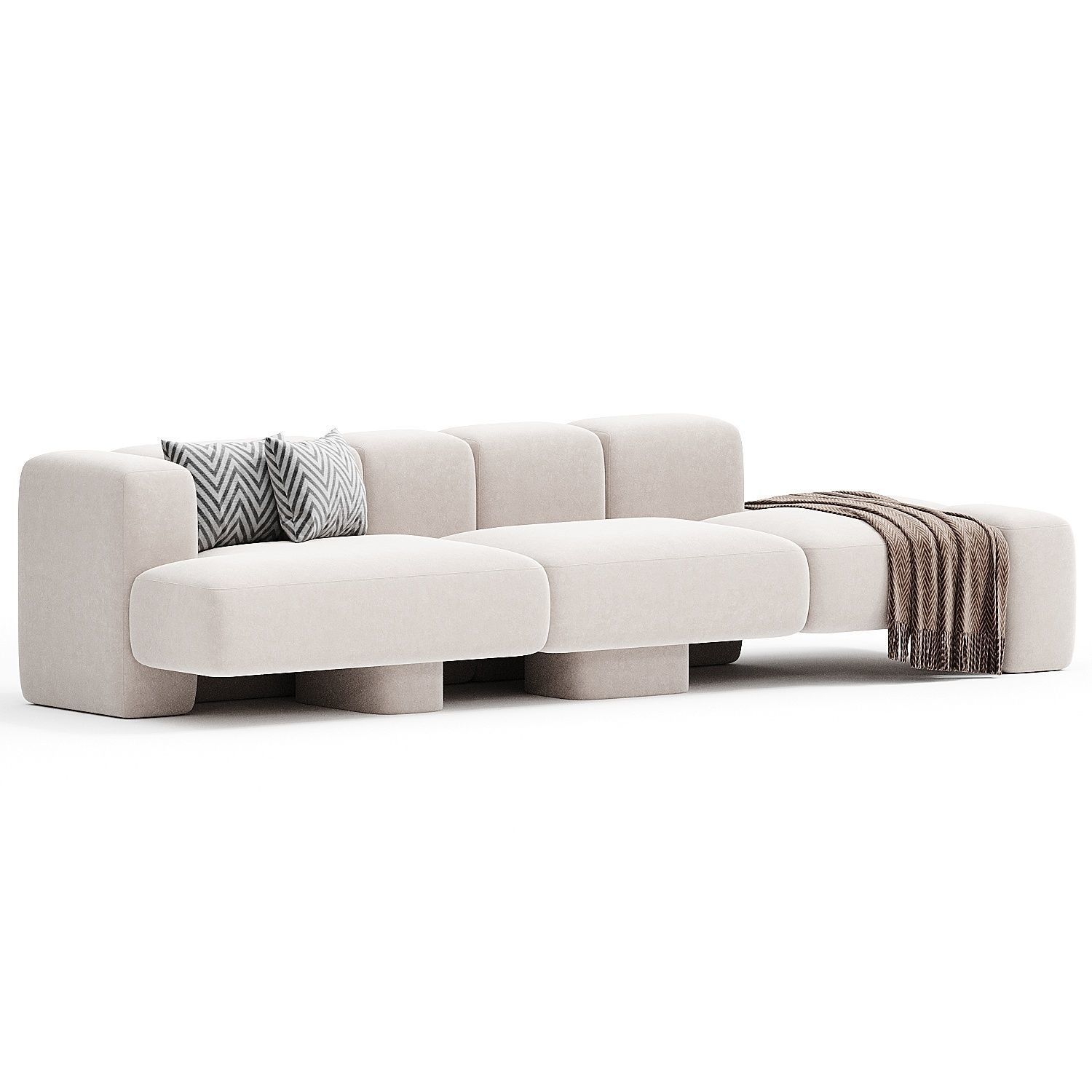 CUSCO 3 seater sofa By Carpanese Home 3D model_2