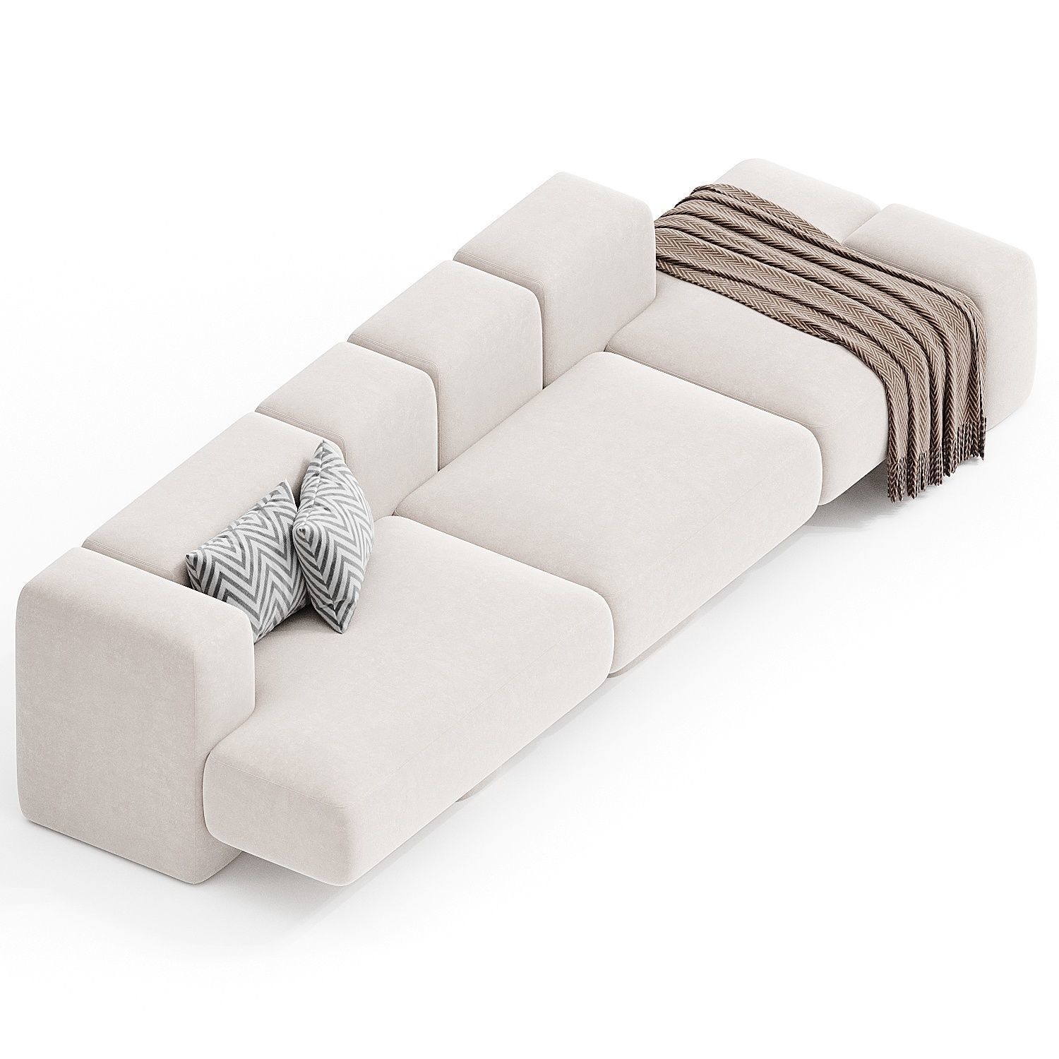 CUSCO 3 seater sofa By Carpanese Home 3D model_1