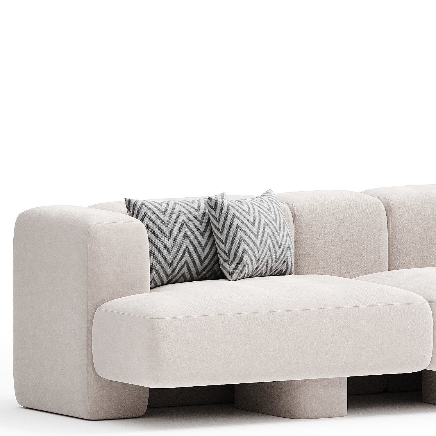 CUSCO 3 seater sofa By Carpanese Home 3D model_3