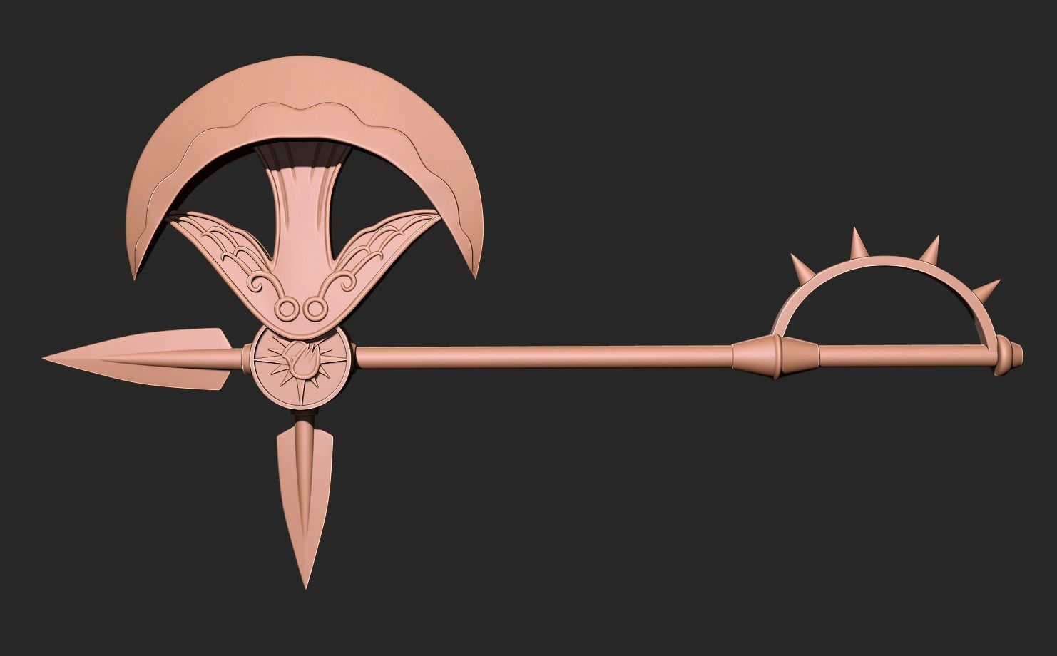 Escanor rhitta axe - seven deadly sins 3D print model_7