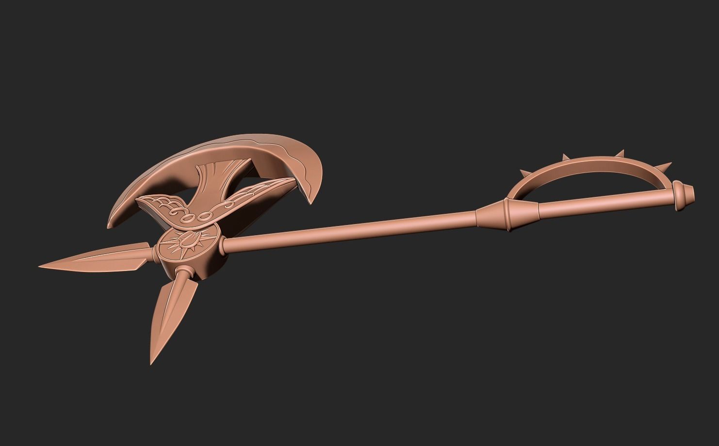 Escanor rhitta axe - seven deadly sins 3D print model_6